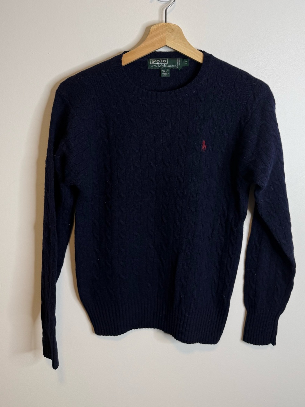 Polo Ralph Lauren Blue Lambswool Sweater Women’s small